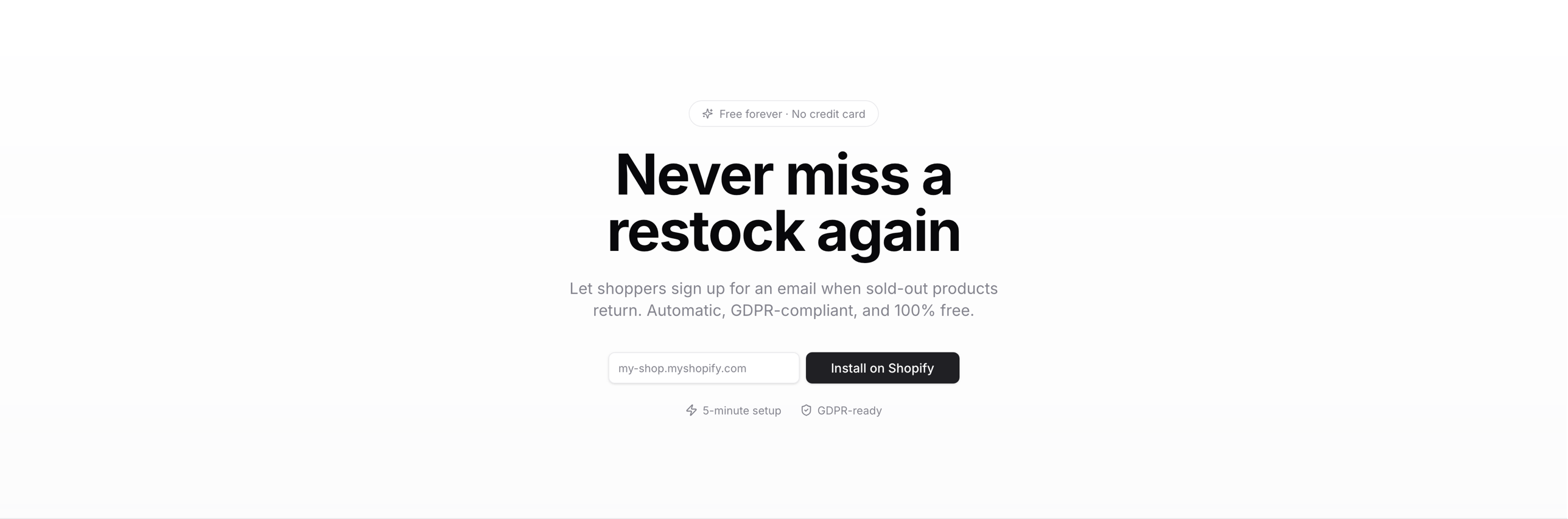 Back in Stock — Shopify app